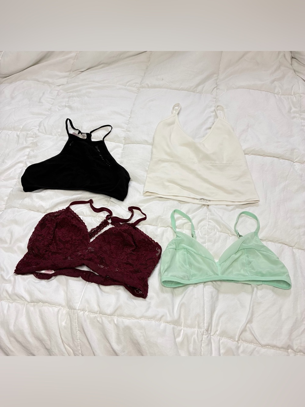 4 size medium bralettes